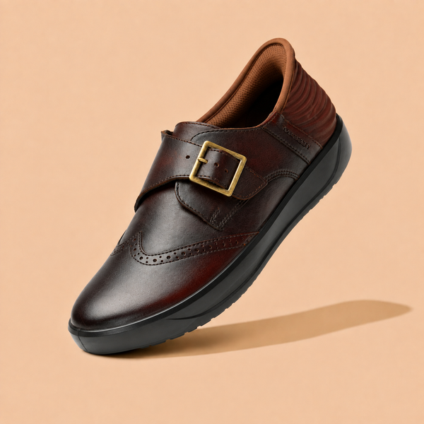 Tuscany Davos Monk Men’s Brown Casual Shoes Ergonstyle