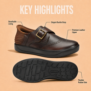 Tuscany Davos Monk Men’s Brown Casual Shoes Ergonstyle