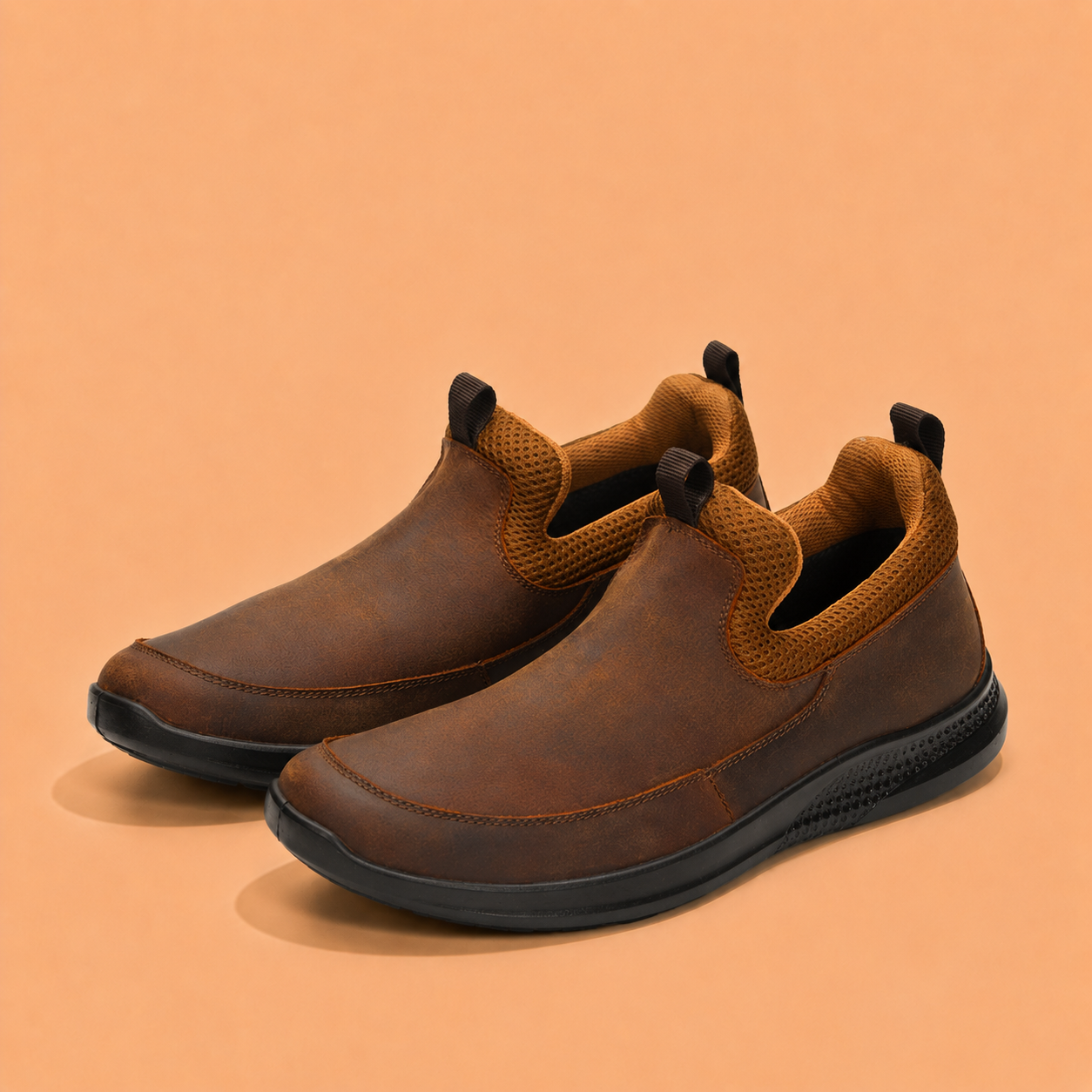 Tuscany Kyoto Slip‑In Men’s Brown Casual Shoes Ergonstyle