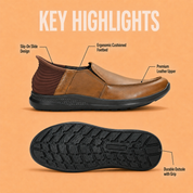 Tuscany Kyoto Slide Men’s Brown Casual Shoes Ergonstyle