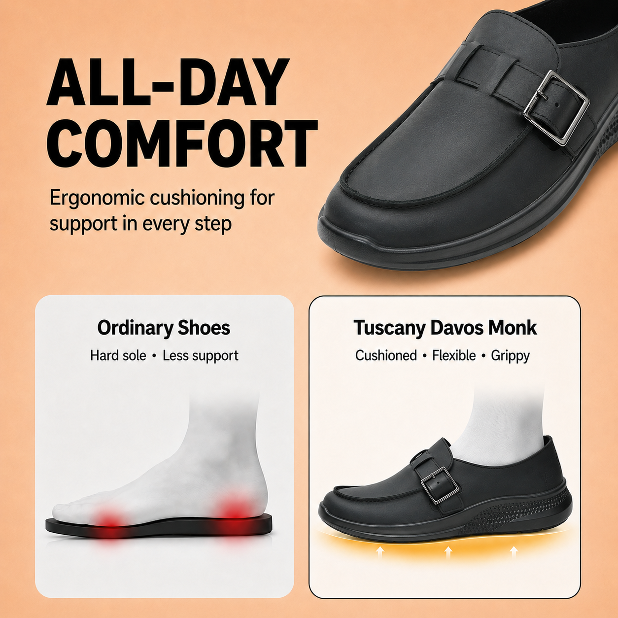 Tuscany Kyoto Black Mule – Sleek & Comfortable Ergonstyle