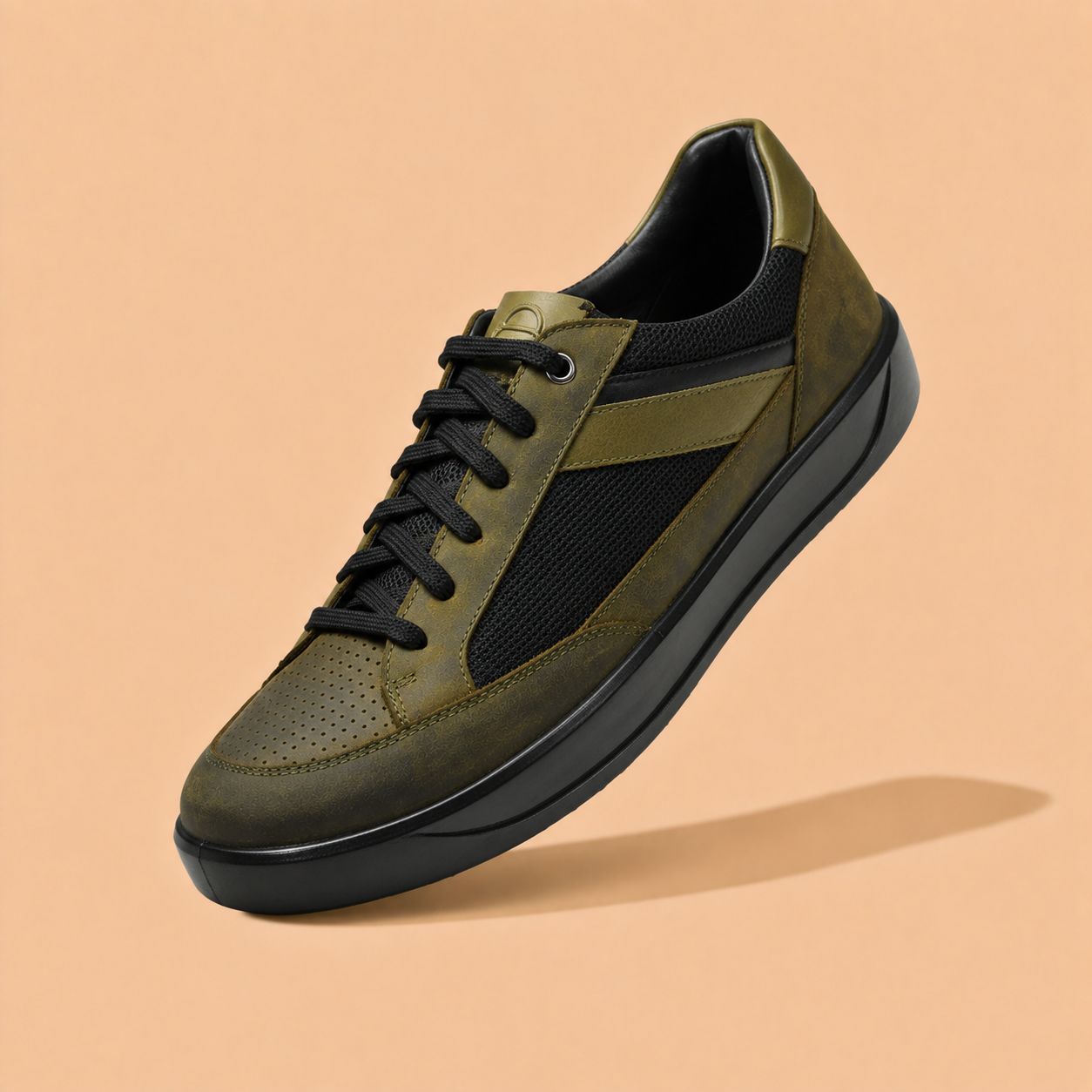 Tuscany Davos Men’s Green Casual Sneakers Ergonstyle