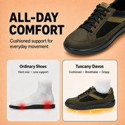 Tuscany Davos Men’s Green Casual Sneakers Ergonstyle
