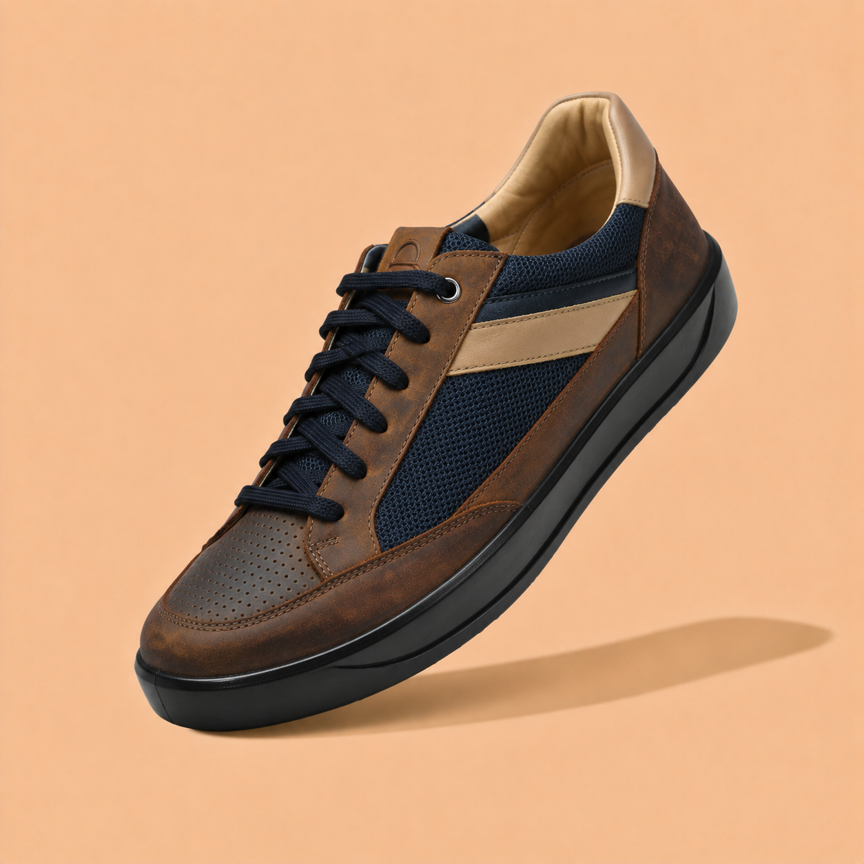 Tuscany Davos Men’s Brown Casual Sneakers Ergonstyle