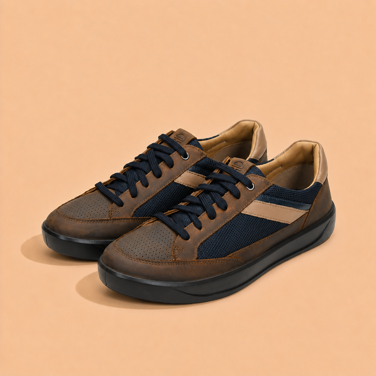 Tuscany Davos Men’s Brown Casual Sneakers Ergonstyle