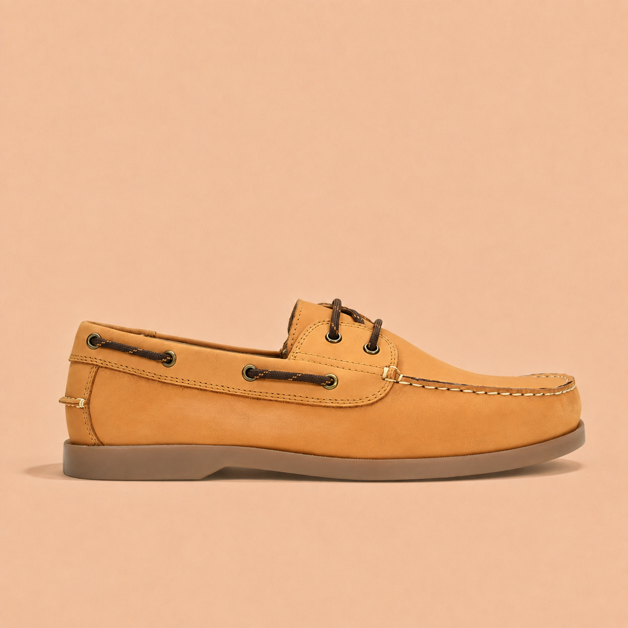 Tuscany Boat Shoe Slide Men’s Tan Casual Shoes Ergonstyle