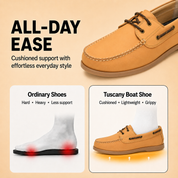 Tuscany Boat Shoe Slide Men’s Tan Casual Shoes Ergonstyle