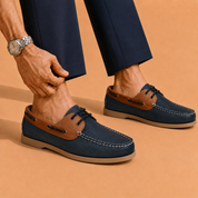 Tuscany Boat Shoe Slide Men’s Navy Casual Shoes Ergonstyle