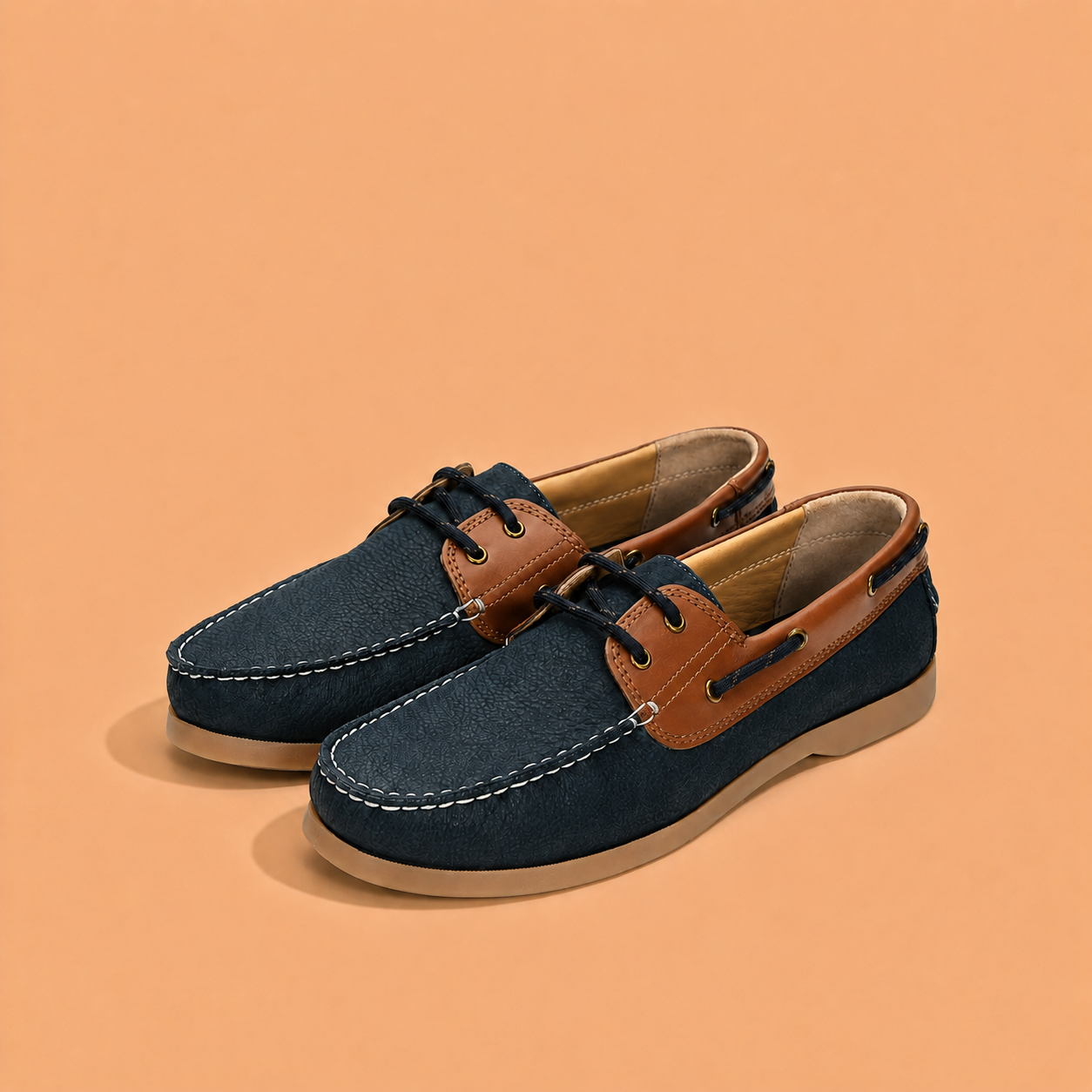 Tuscany Boat Shoe Slide Men’s Navy Casual Shoes Ergonstyle