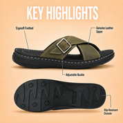 Tuscany  Seville Men’s Green Slipper – Stylish & Comfortable Ergonstyle