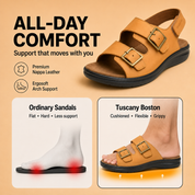 Tuscany Boston Sandals Tan  – Classic Style Ergonstyle