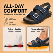 Tuscany Boston Sandals Navy – Classic Style Ergonstyle