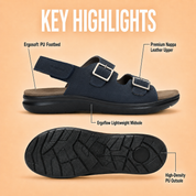 Tuscany Boston Sandals Navy – Classic Style Ergonstyle