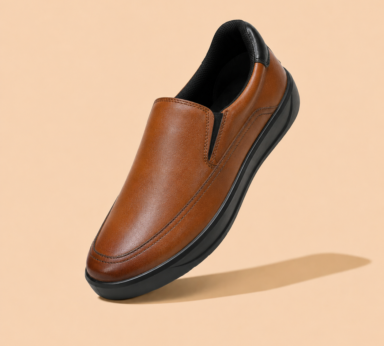 Denver Slip-On Tan Napa Casual Shoes Ergonstyle