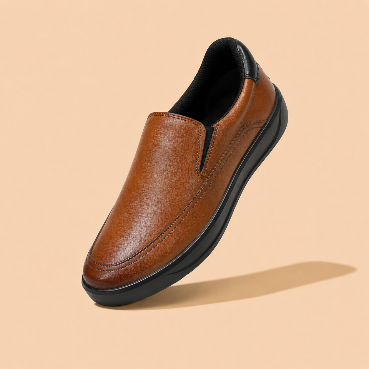 Denver Slip-On Tan Napa Casual Shoes Ergonstyle
