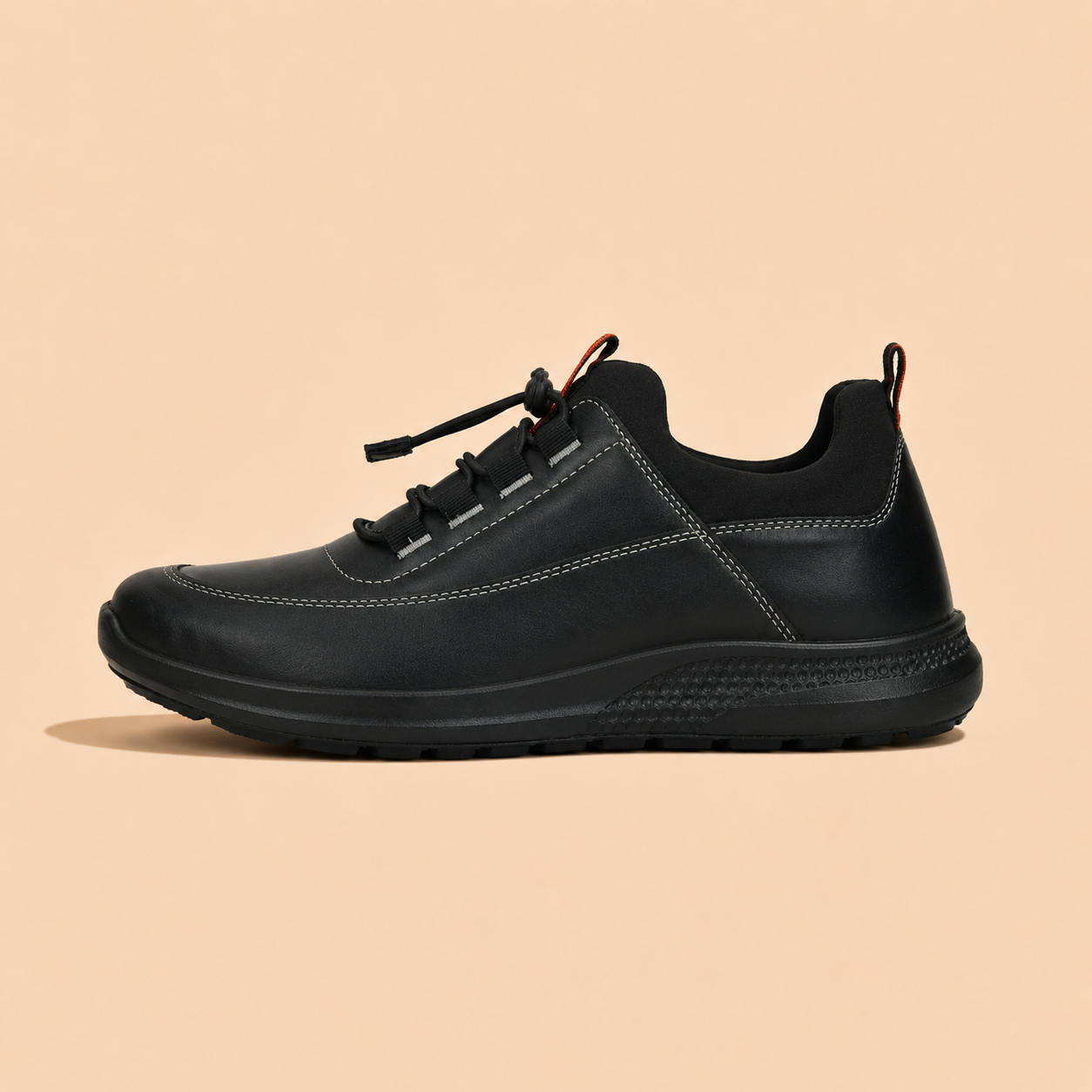 Ergon Kansas EK-04R Men's Black Lace-Up Casual Sneakers Ergonstyle