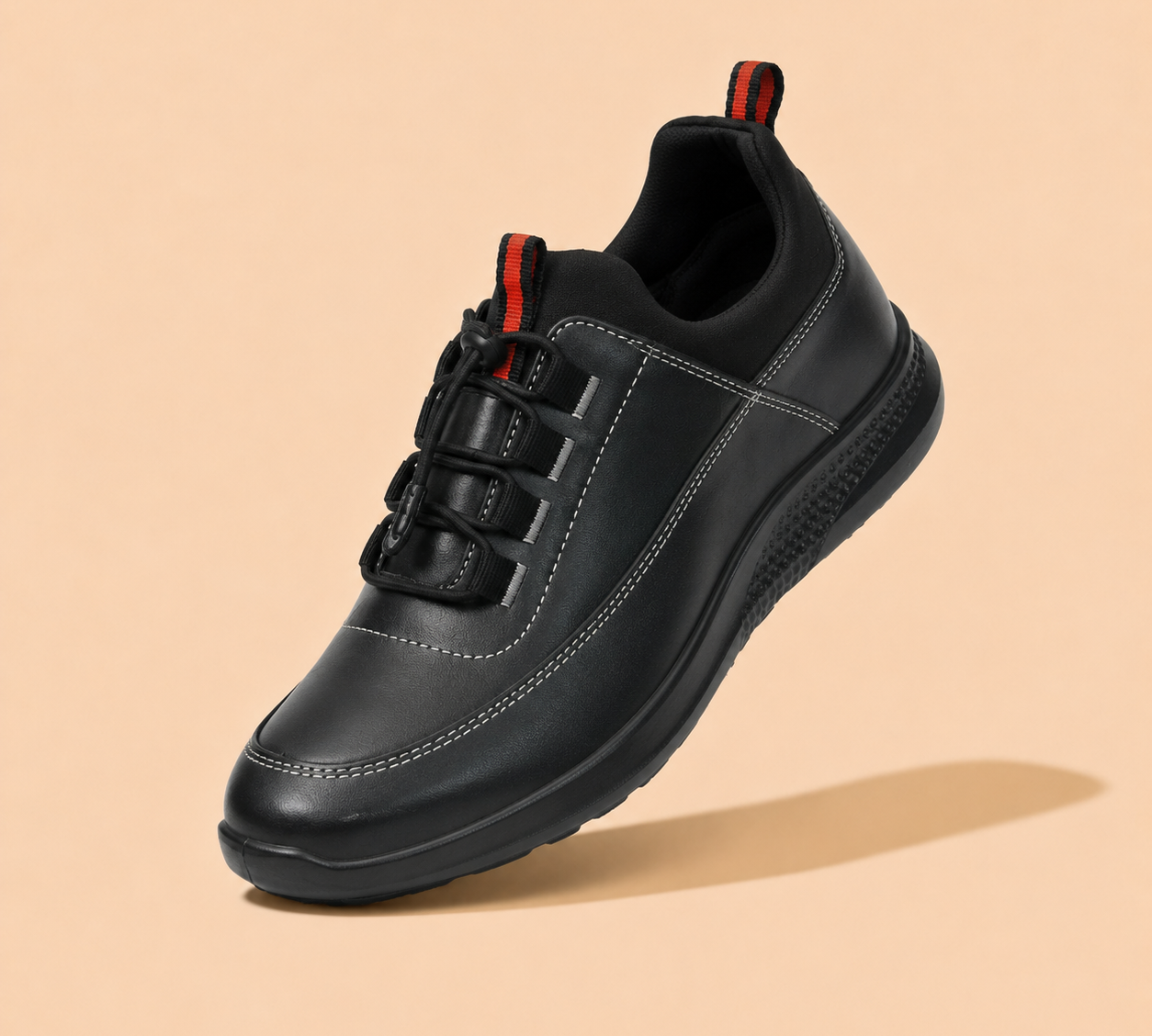 Ergon Kansas EK-04R Men's Black Lace-Up Casual Sneakers Ergonstyle