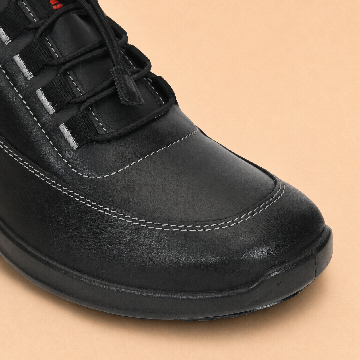 Ergon Kansas EK-04R Men's Black Lace-Up Casual Sneakers Ergonstyle