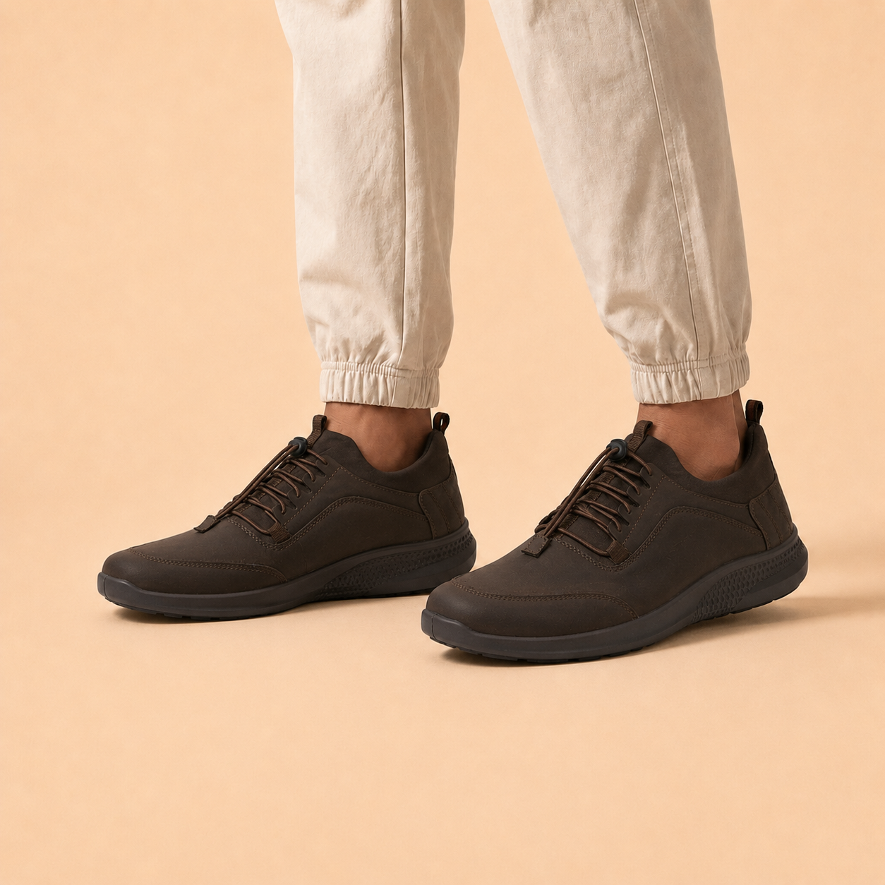 Kansas EK-04 Men Dark Brown Casual Shoes Ergonstyle
