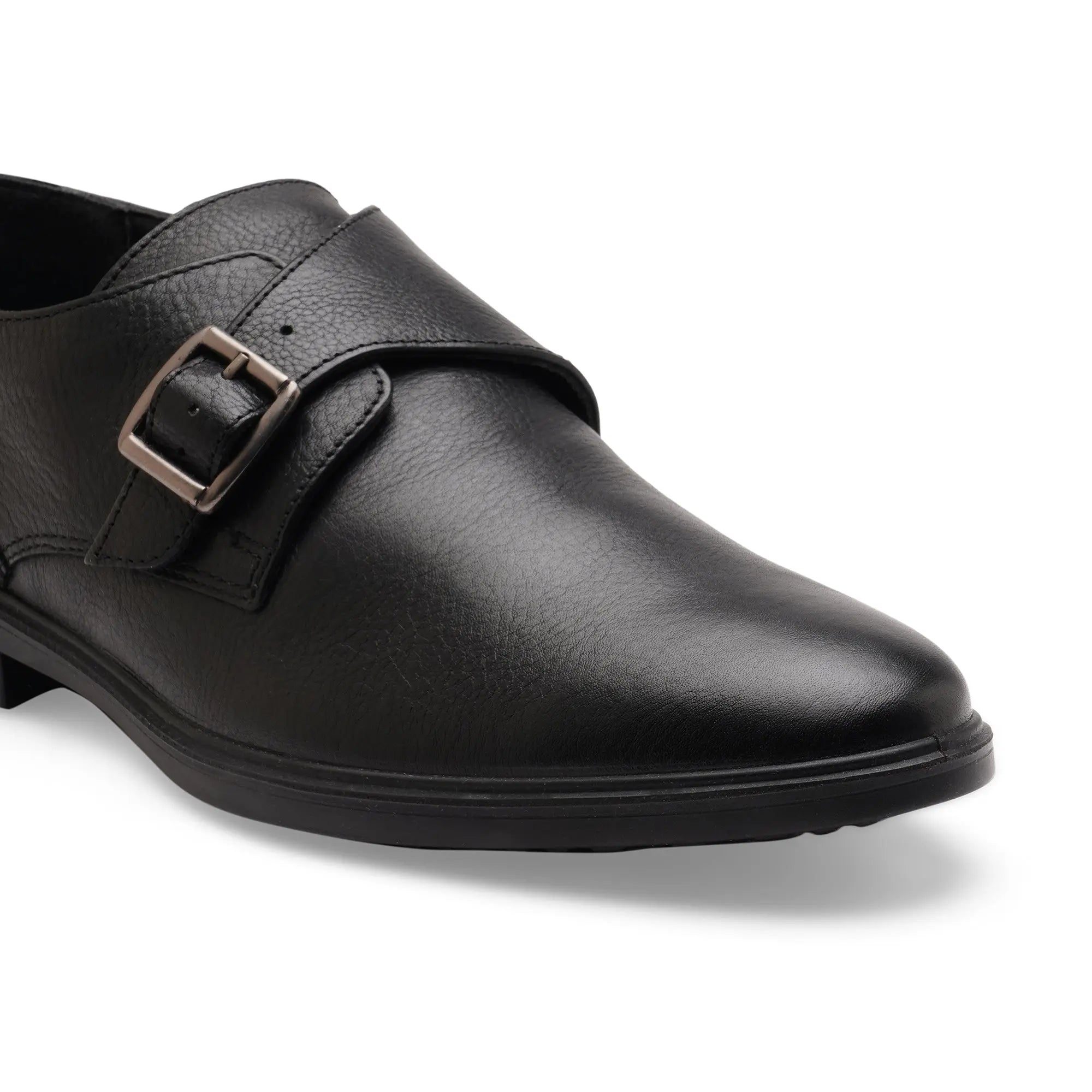 City EC-03 Monk Men's Black Casual Shoes Ergonstyle