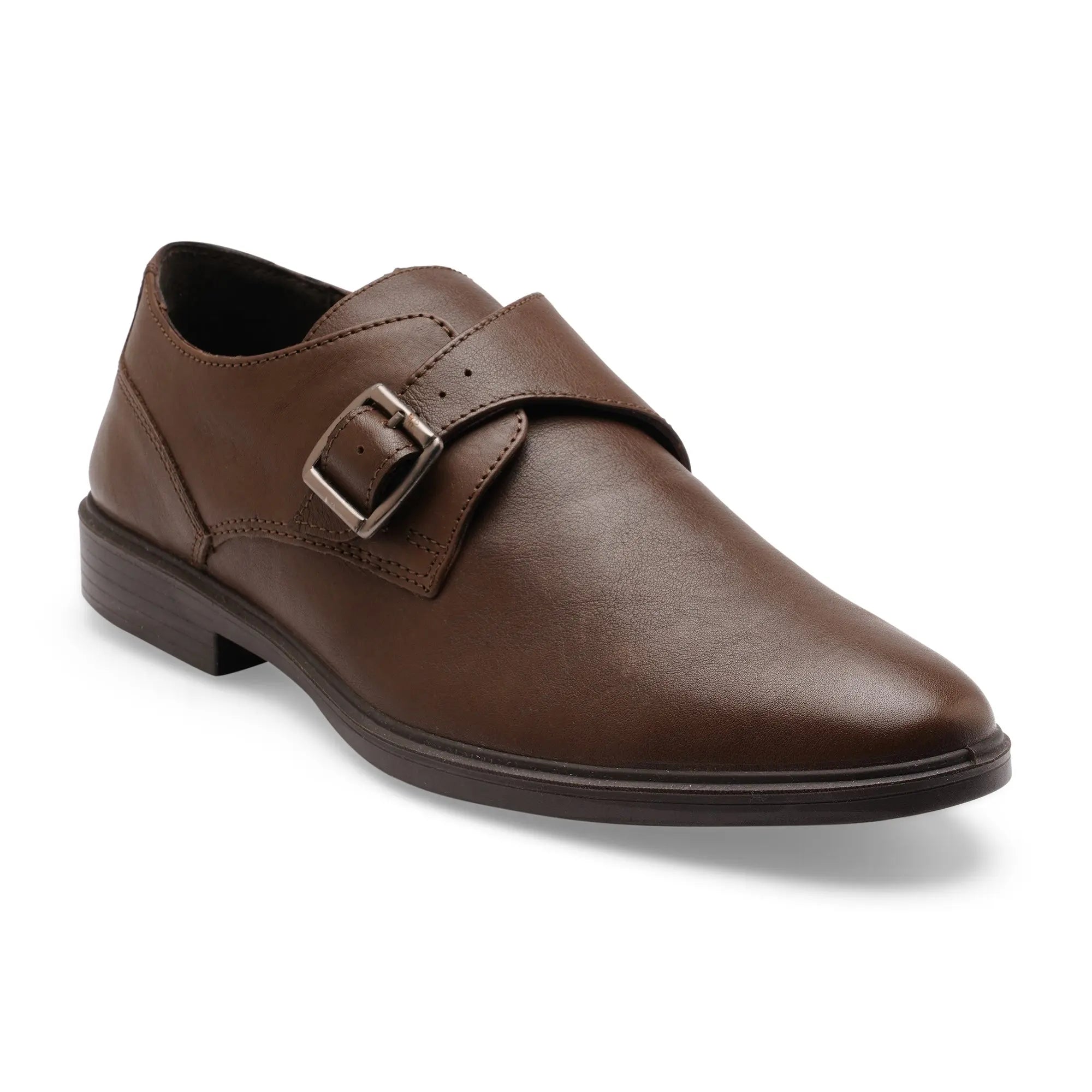 City EC-03 Monk Men's Brown Casual Shoes Ergonstyle