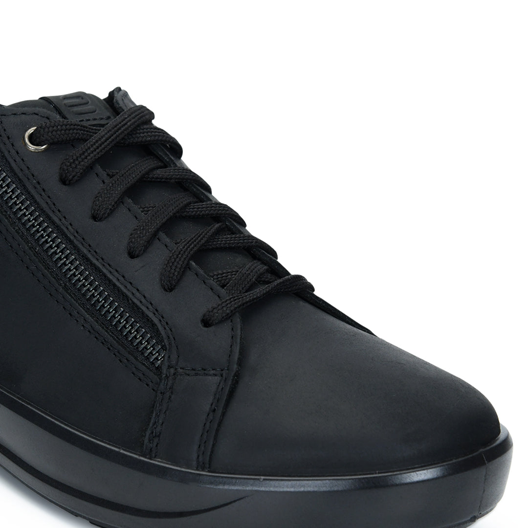 Denver ED-01 Men All Black Pullup Sneakers Ergonstyle