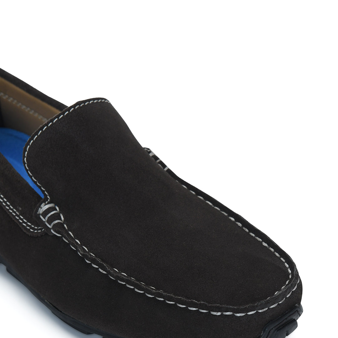 Moccasin EM-02 Men Dark Brown Dress Casual Shoes Ergonstyle