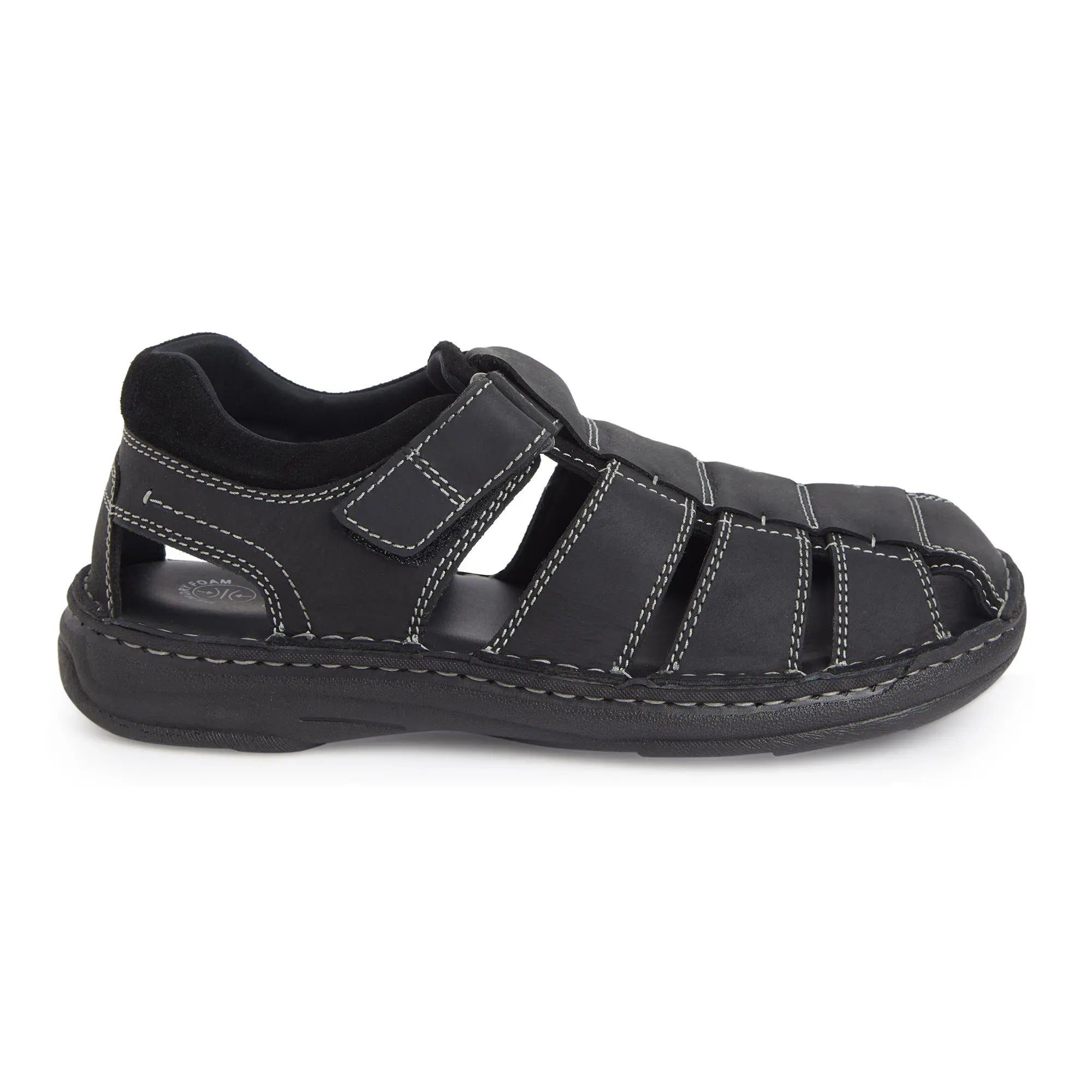 ES-03 Men Black Sandals Ergonstyle