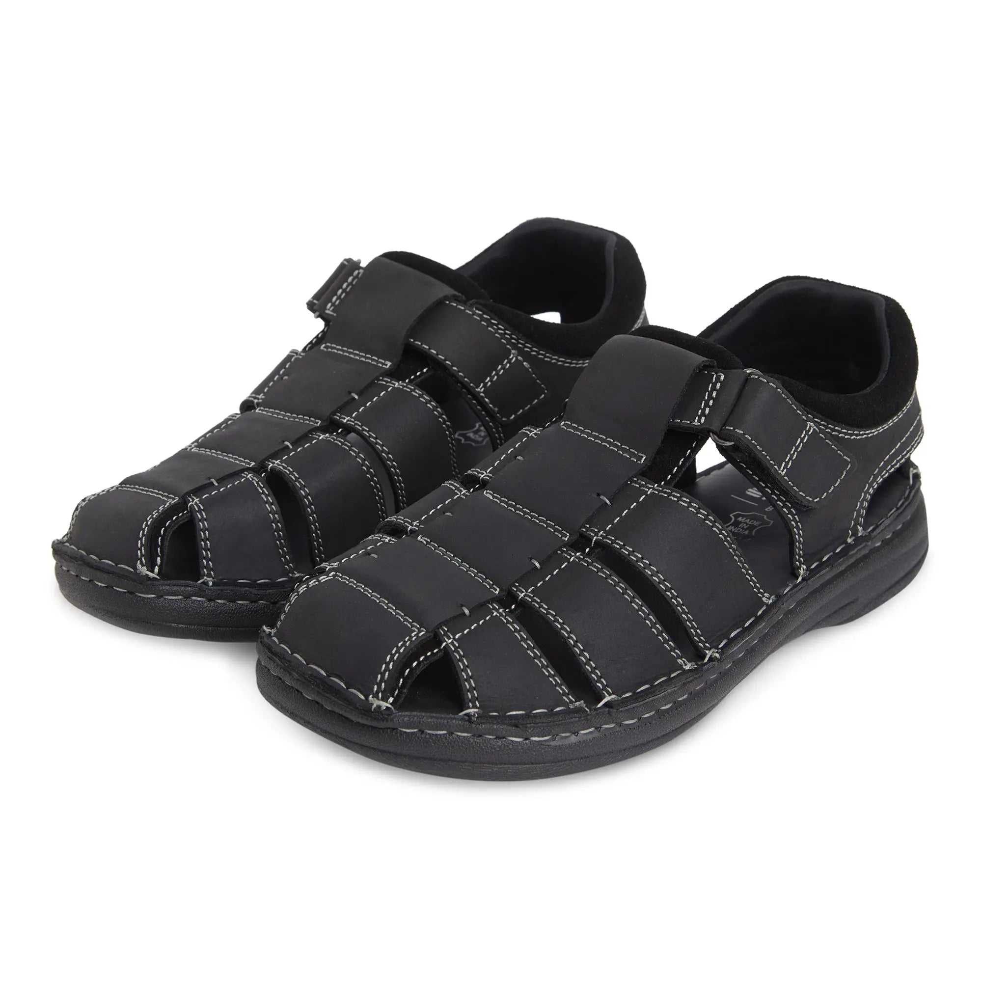 ES-03 Men Black Sandals Ergonstyle