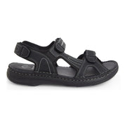 ES-04 Men Black Sandals Ergonstyle