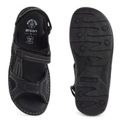 ES-04 Men Black Sandals Ergonstyle