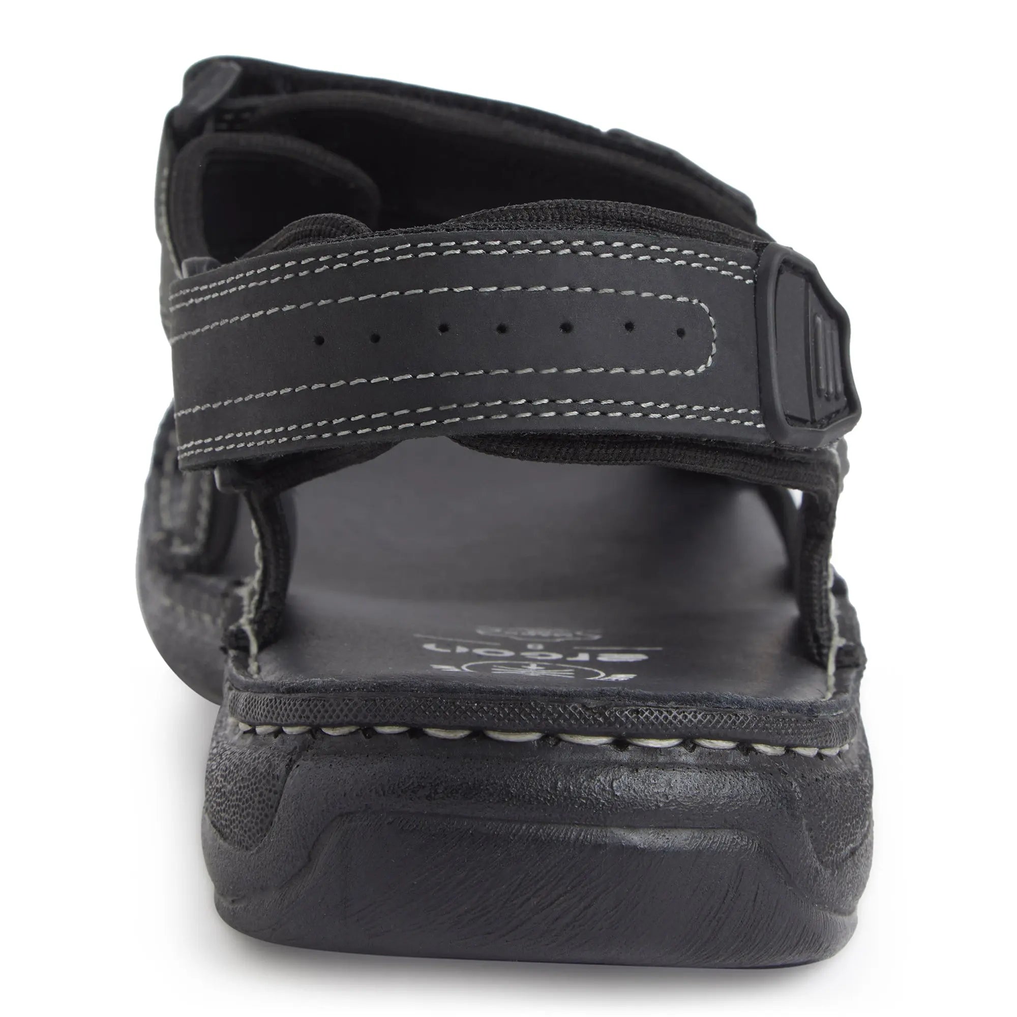 ES-04 Men Black Sandals Ergonstyle