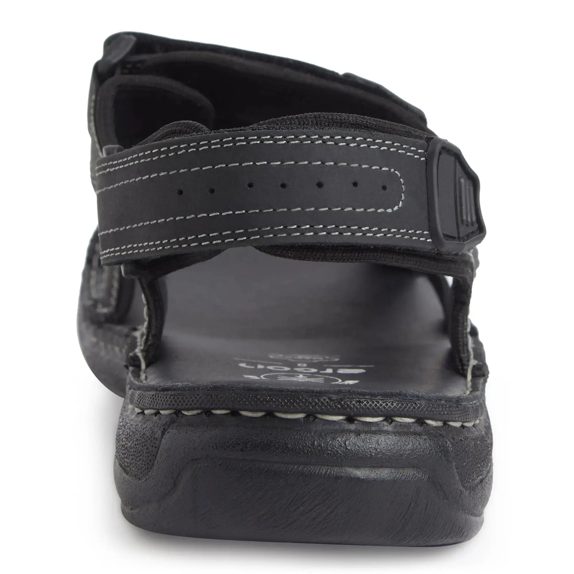 ES-04 Men Black Sandals - Ergonstyle