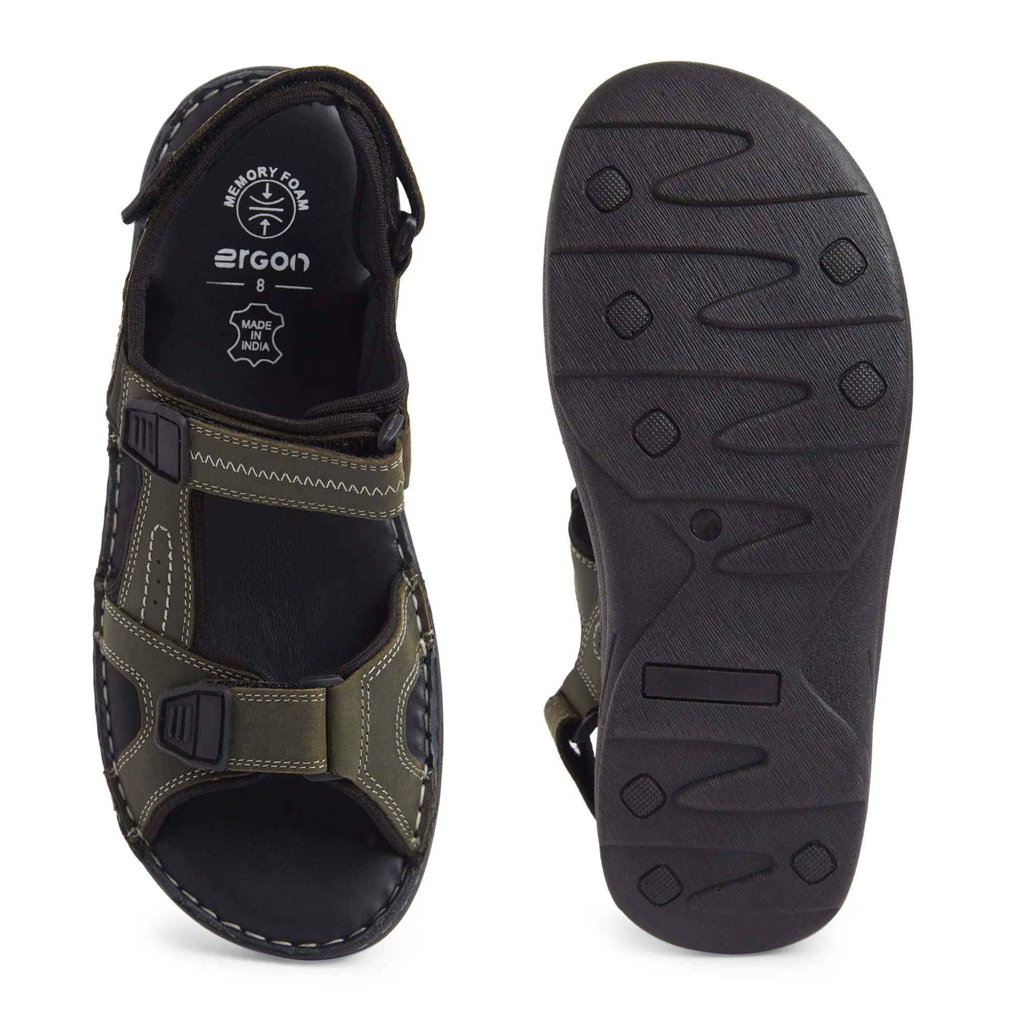 ES-04 Men Green Sandals Ergonstyle