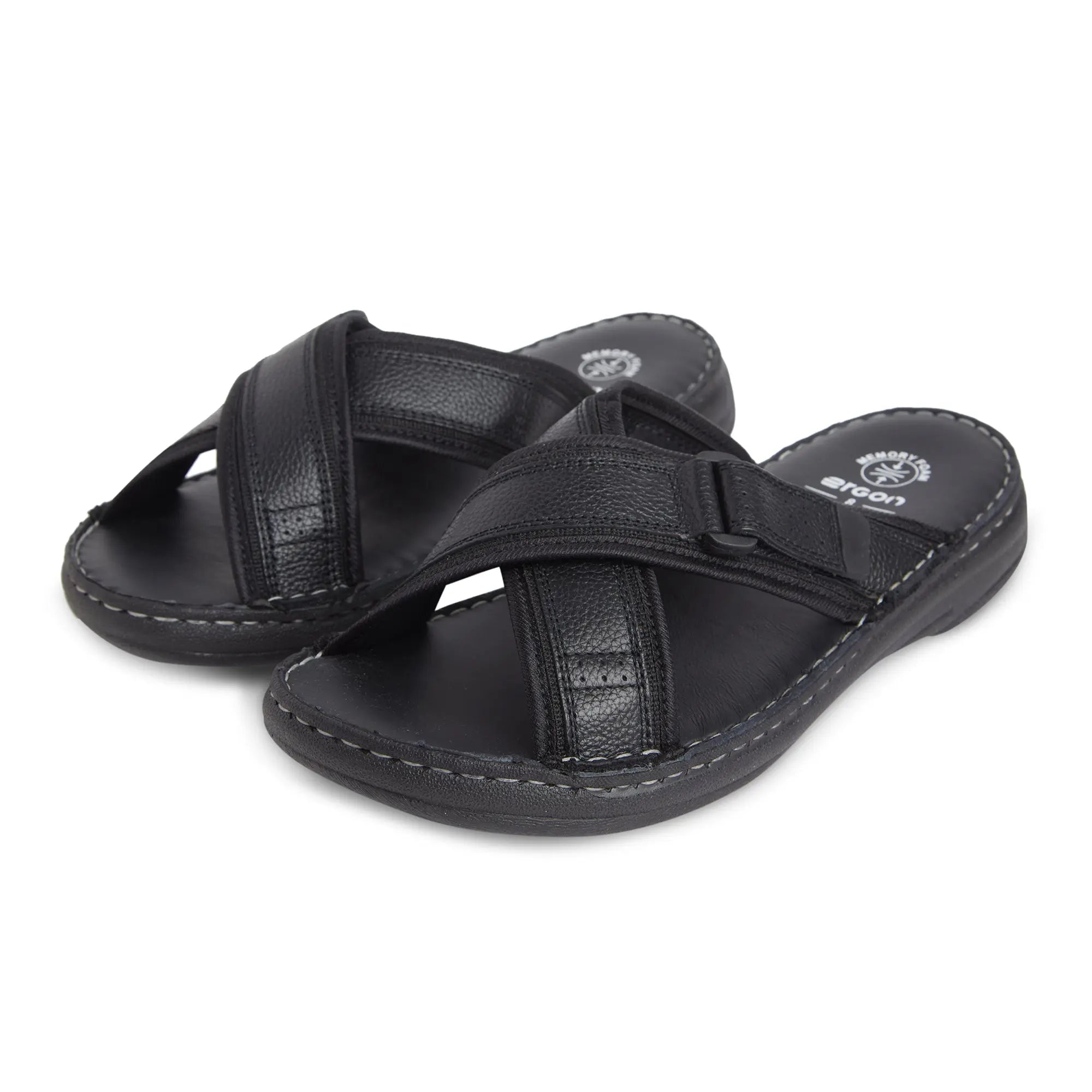 ES-05 Men Black Slippers Ergonstyle