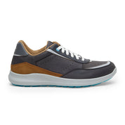 Kansas EK-02 Men Grey Pinestrip Casual Shoes - Ergonstyle