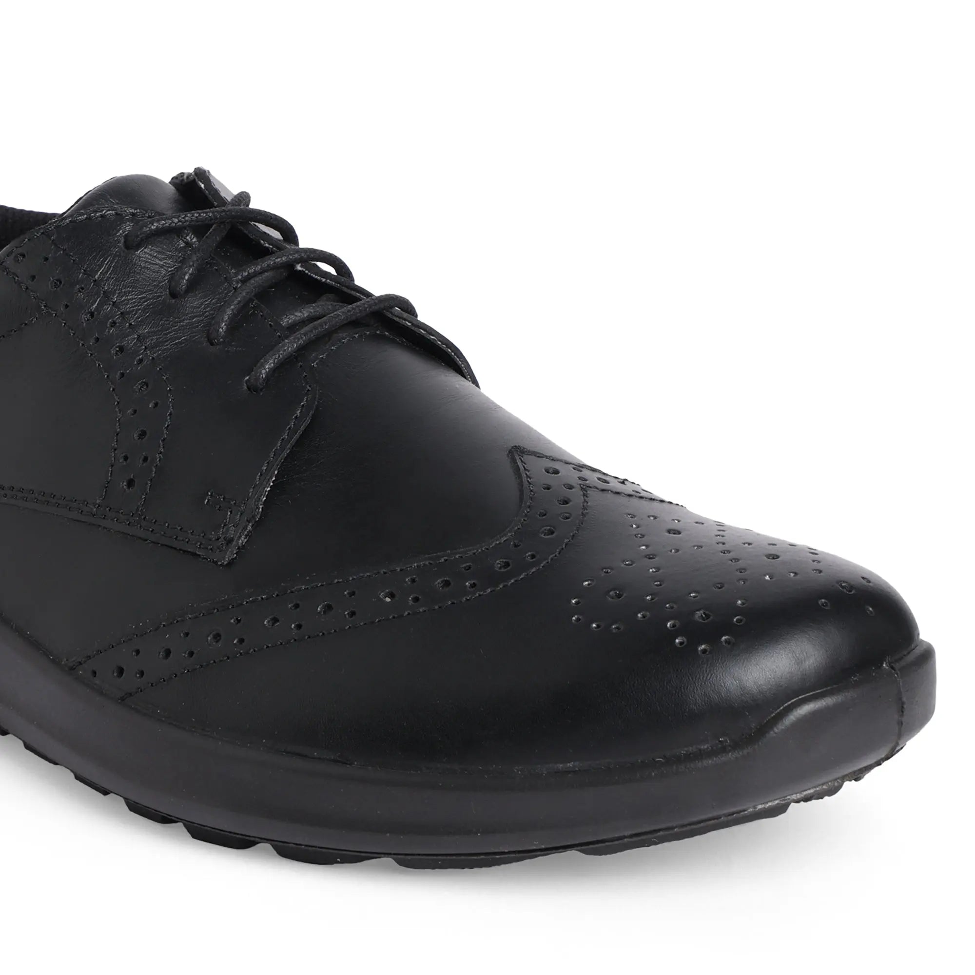 Kansas EK-09 Men Black Dress Casual Shoes Ergonstyle