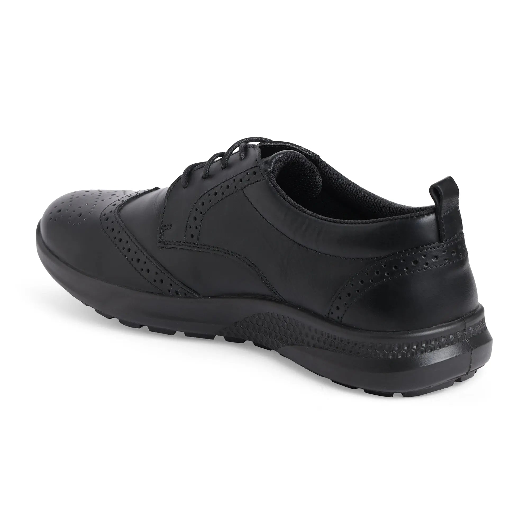 Kansas EK-09 Men Black Dress Casual Shoes Ergonstyle