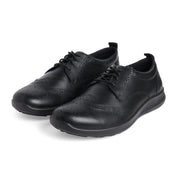 Kansas EK-09 Men Black Dress Casual Shoes Ergonstyle