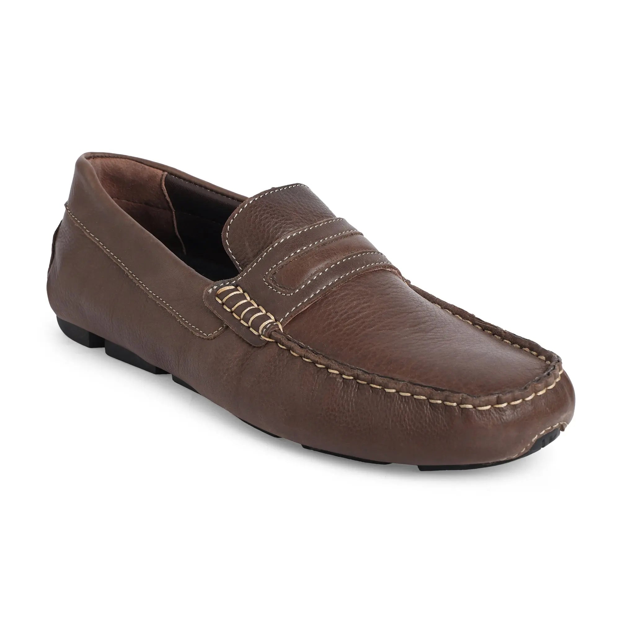 Moccasin EM-01 Men Brown Dress Casual Shoes Ergonstyle