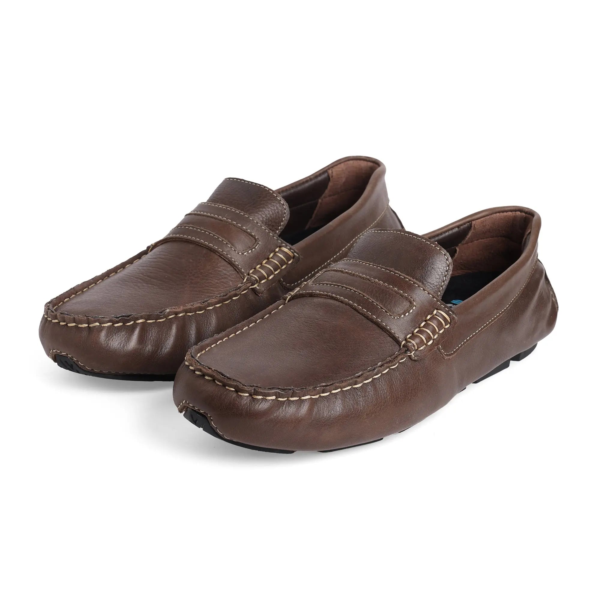 Moccasin EM-01 Men Brown Dress Casual Shoes Ergonstyle