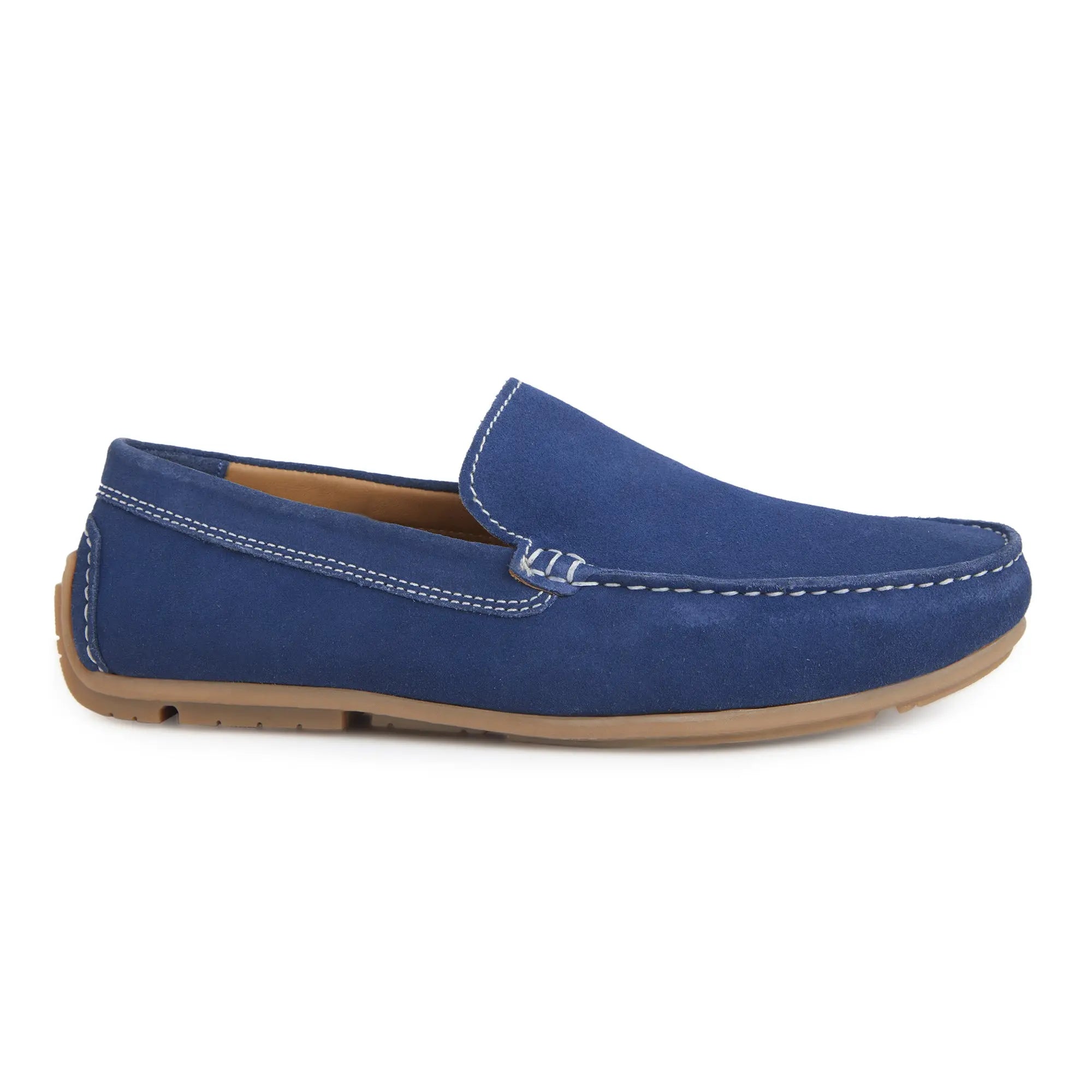 Moccasin EM-02 Men Dark Blue Dress Casual Shoes Ergonstyle