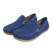 Moccasin EM-02 Men Dark Blue Dress Casual Shoes Ergonstyle