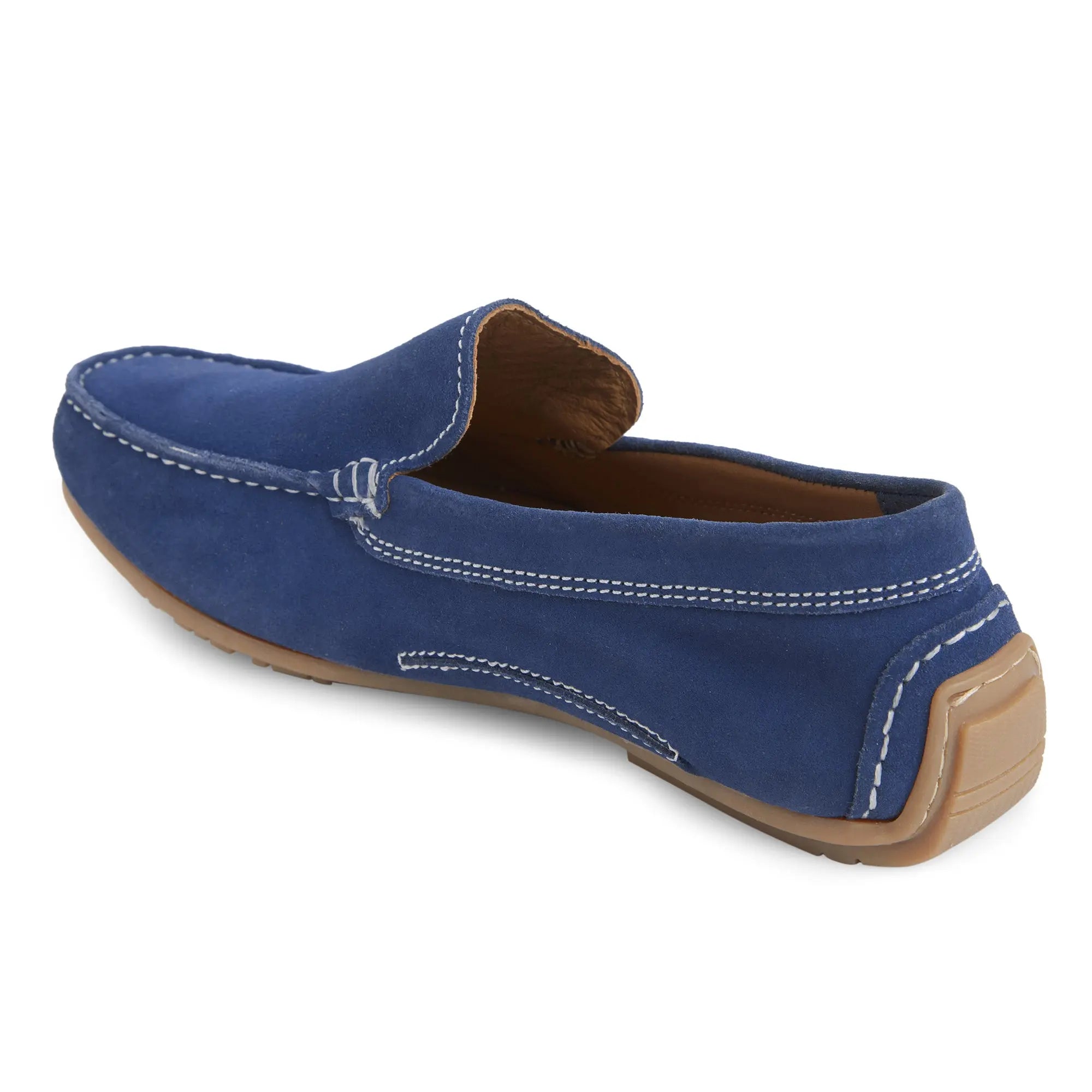 Moccasin EM-02 Men Dark Blue Dress Casual Shoes Ergonstyle