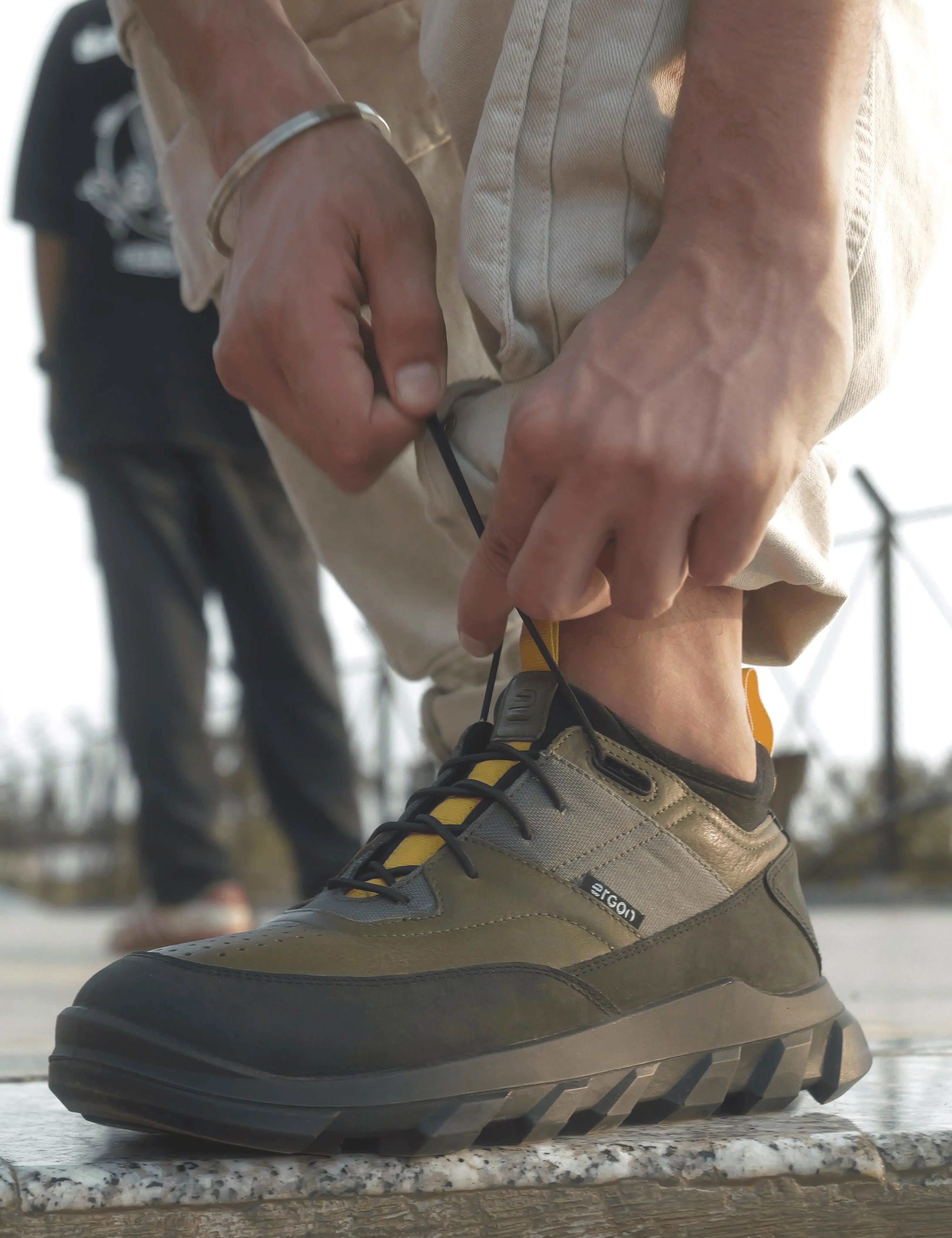 Outdoor EO-02 Men Olive Shoes Ergonstyle