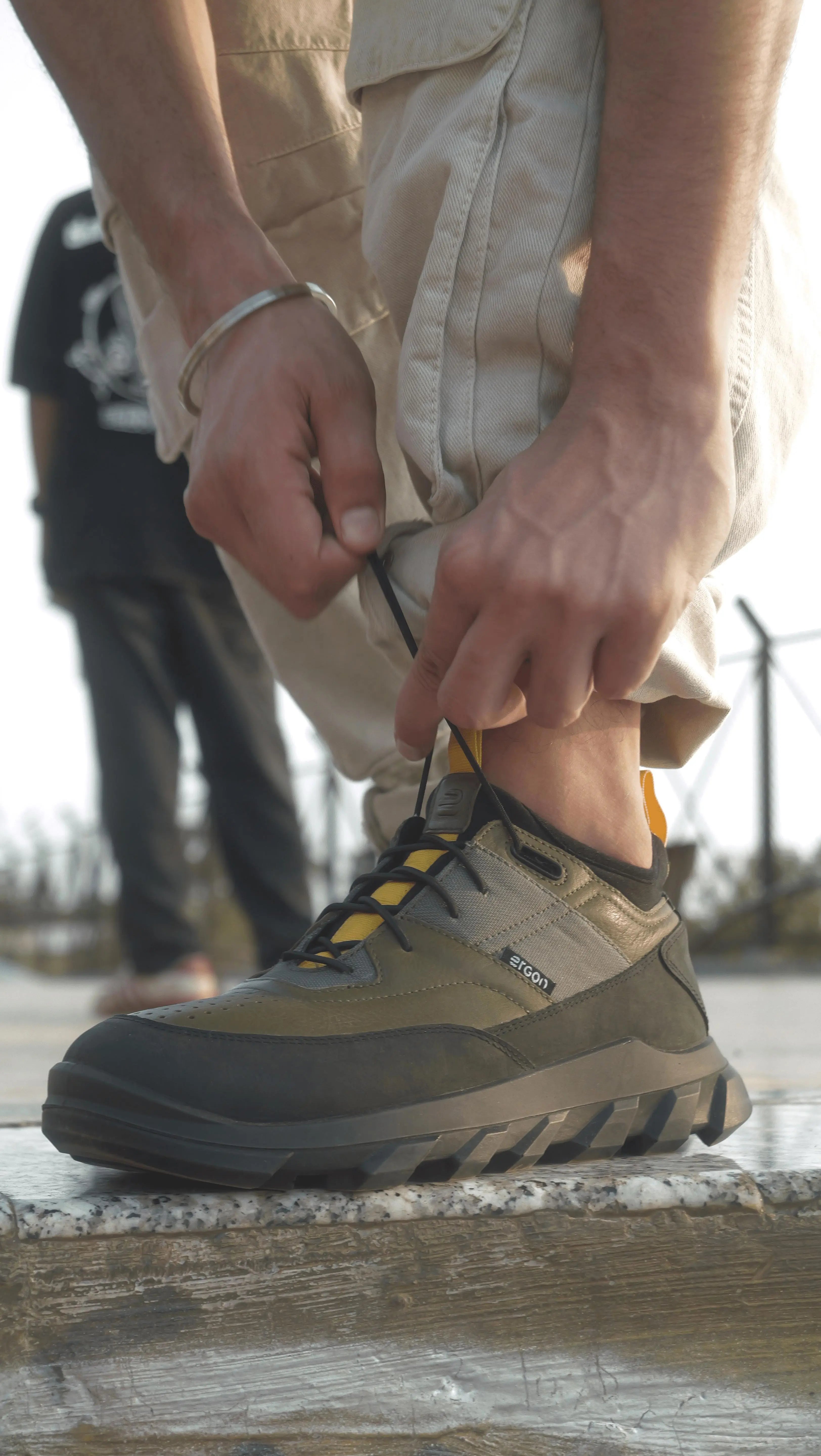 Outdoor EO-02 Men Olive Shoes Ergonstyle