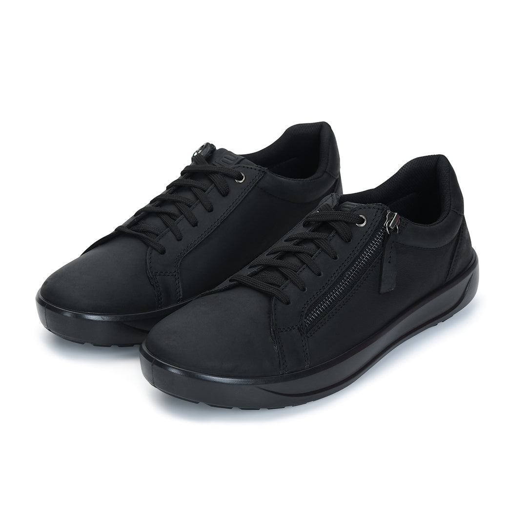 Denver ED-01 Men All Black Pullup Sneakers Ergonstyle