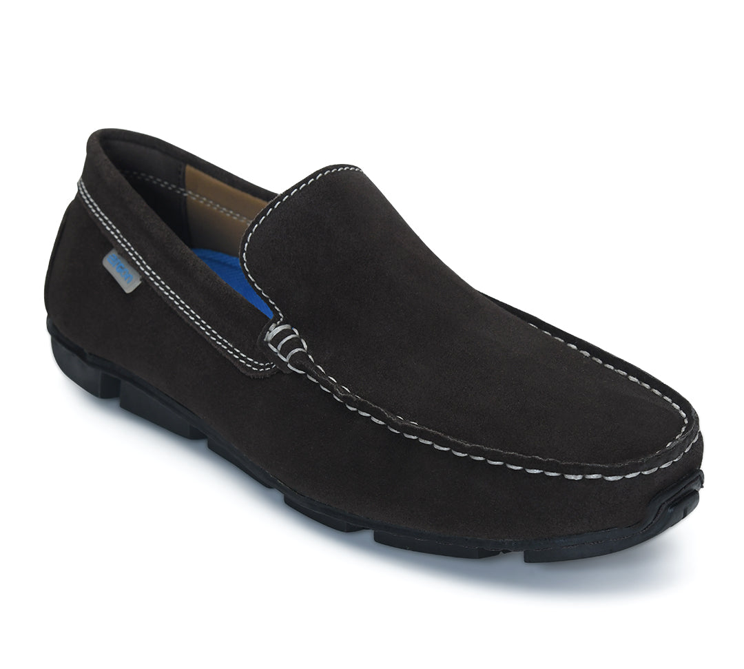 Moccasin EM-02 Men Dark Brown Dress Casual Shoes Ergonstyle