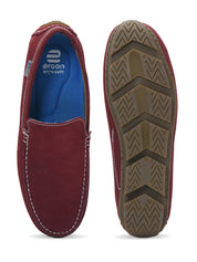 Moccasin EM-02 Men Burgundy Dress Casual Shoes Ergonstyle