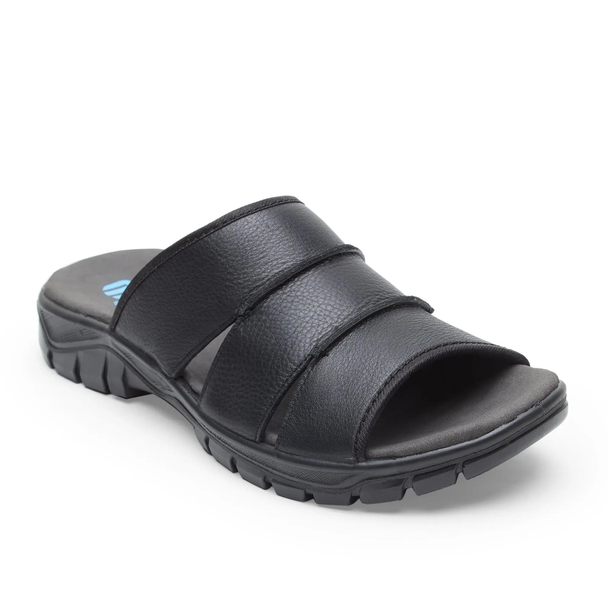 Spring Field ES-01 Men Black Slippers - Ergonstyle